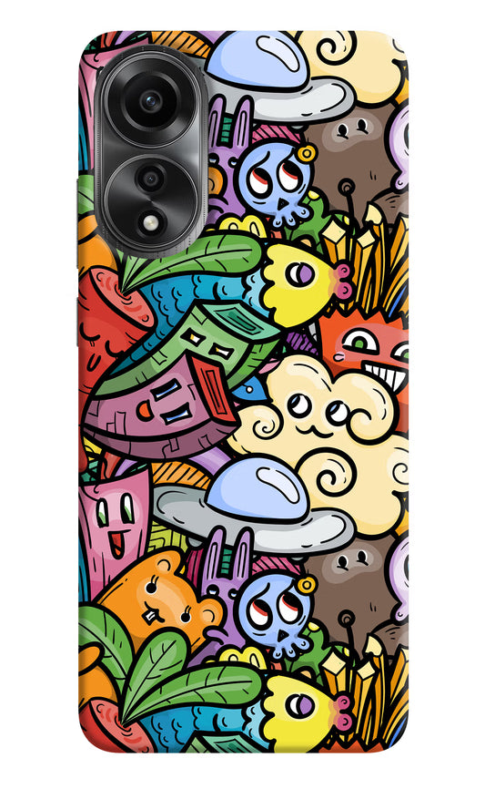 Veggie Doodle Oppo A78 4G Back Cover