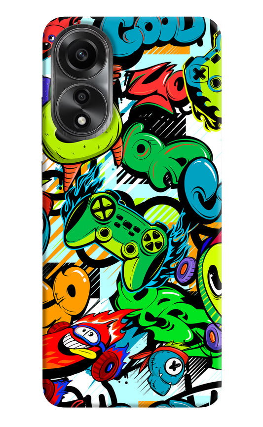 Game Doodle Oppo A78 4G Back Cover