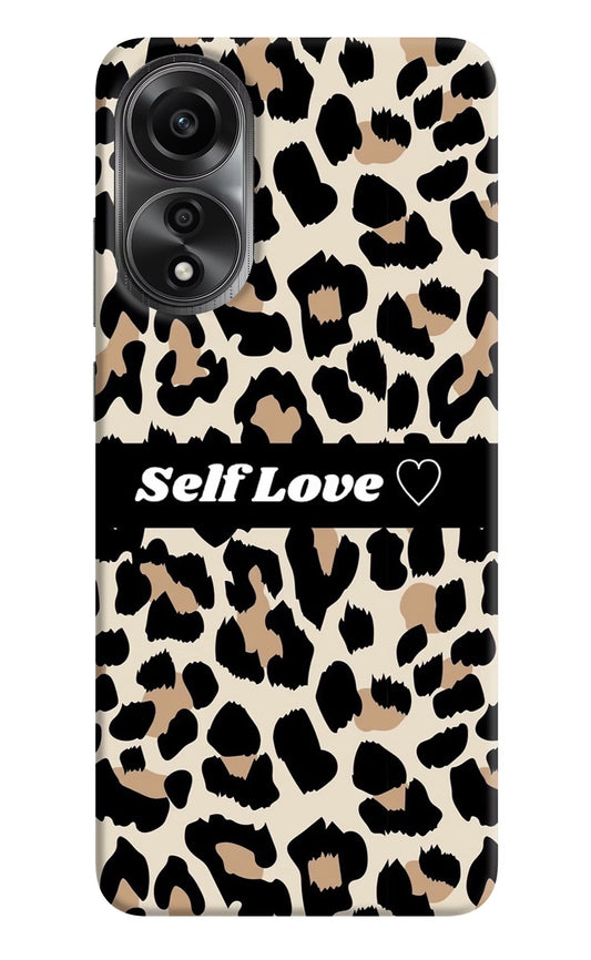 Leopard Print Self Love Oppo A78 4G Back Cover