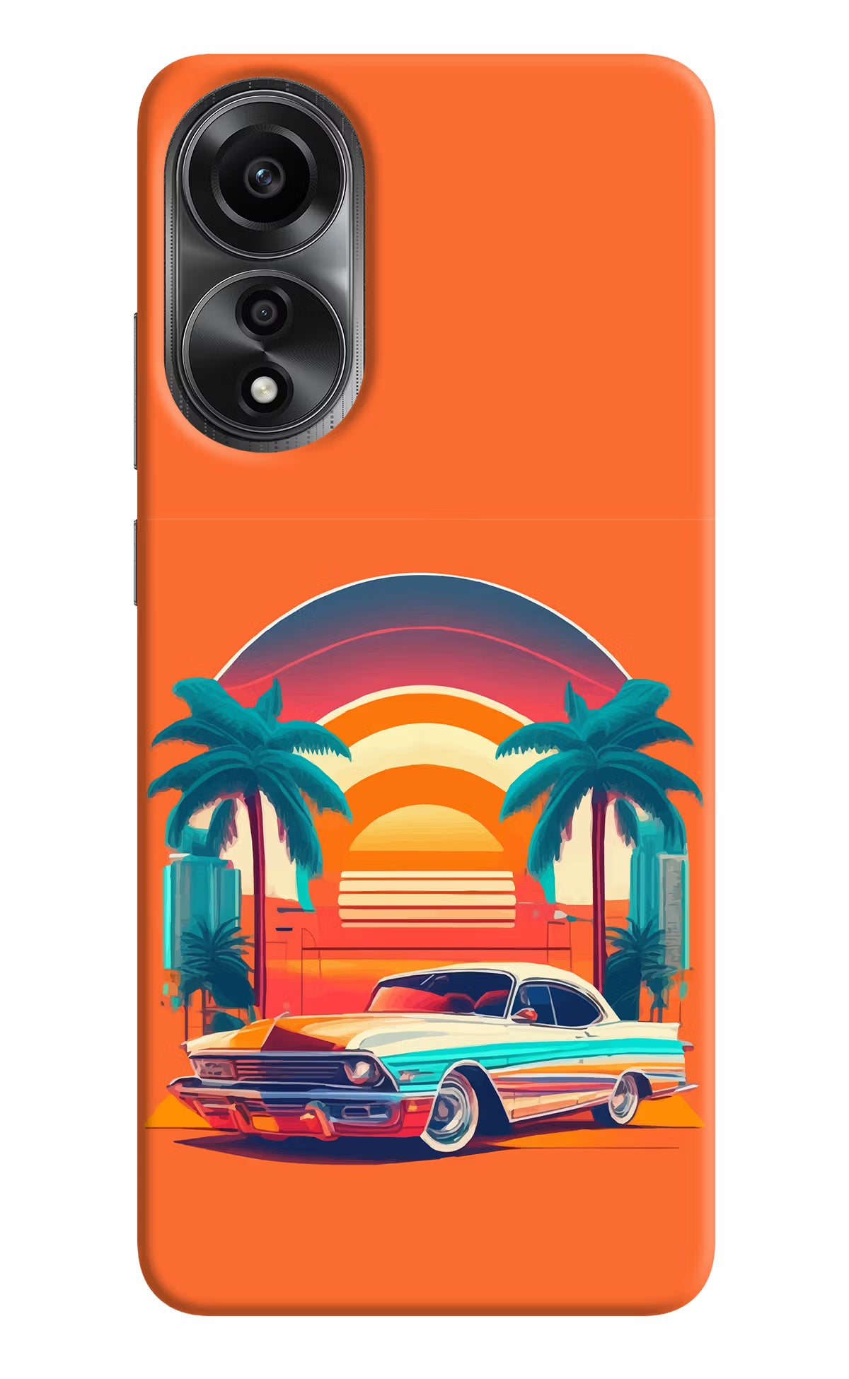 Palm Drive 80s Oppo A78 4G Back Cover