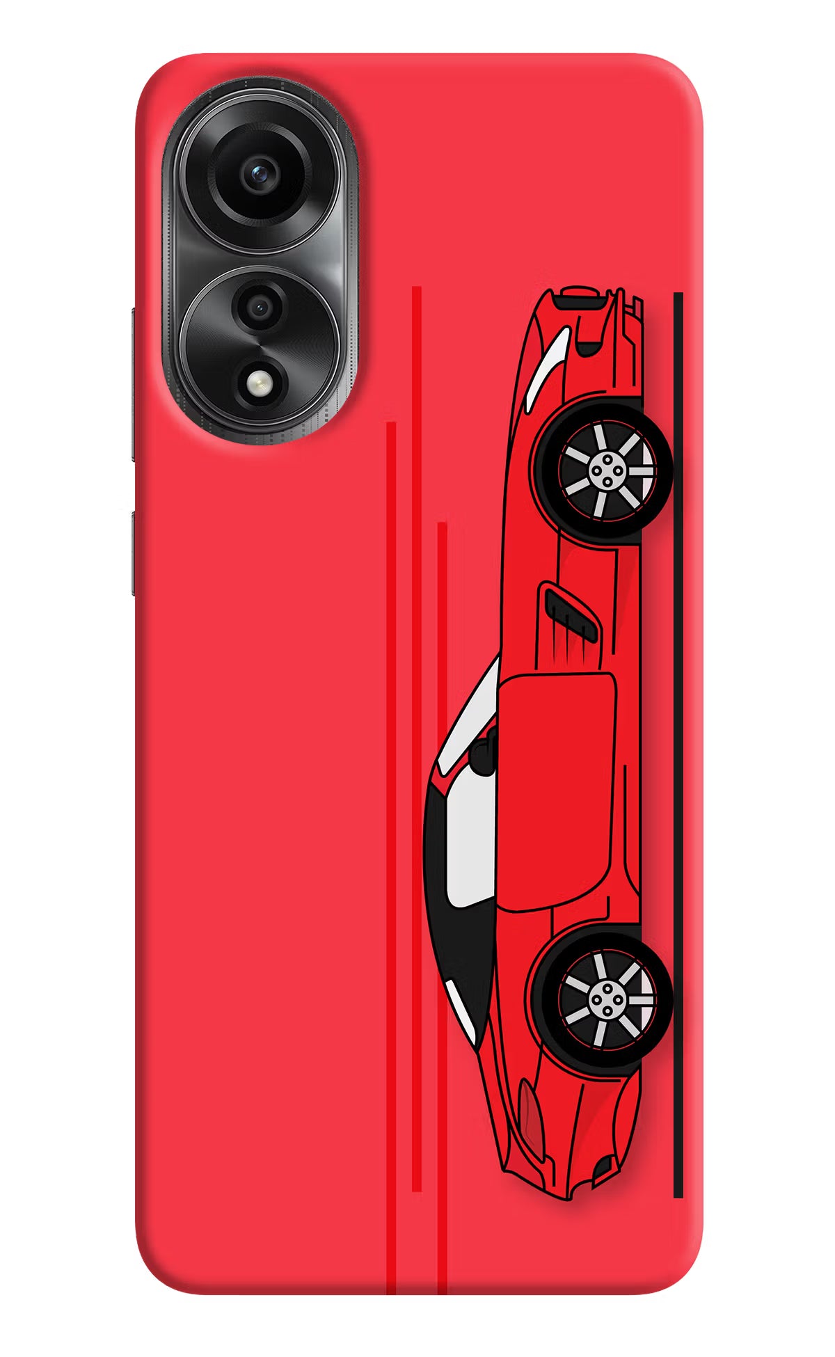 Red Velocity Oppo A78 4G Back Cover