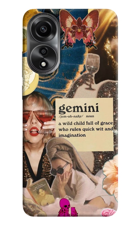 Gemini Zodiac Oppo A78 4G Back Cover