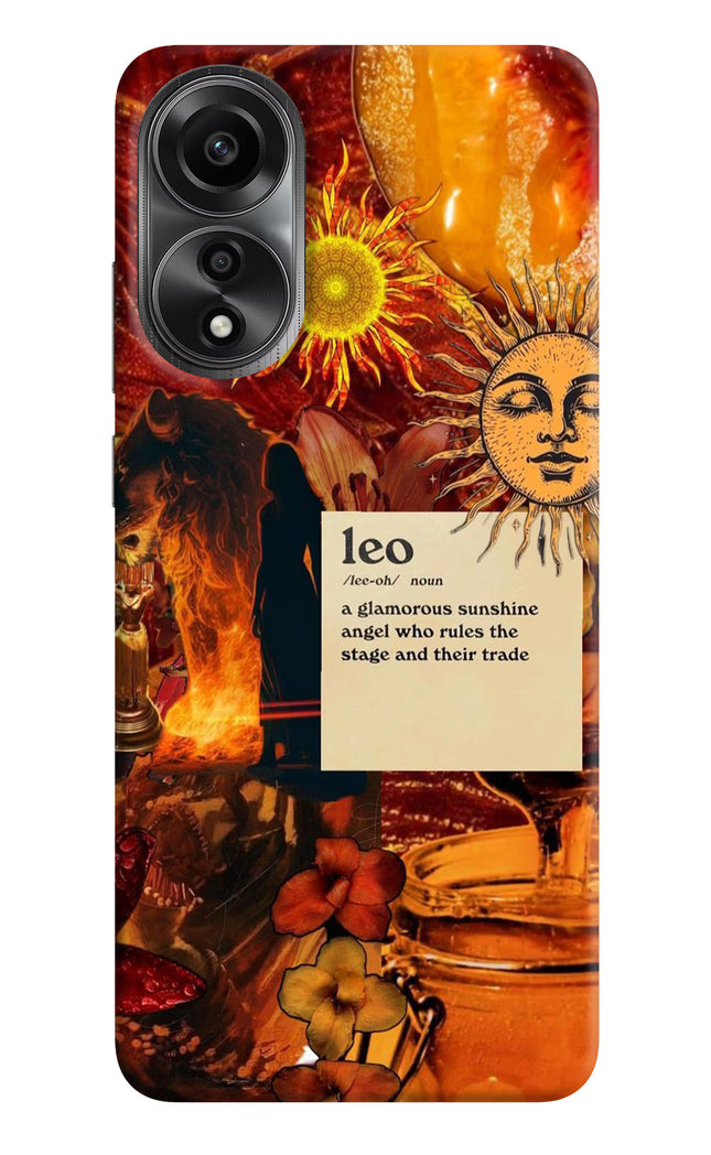 Leo Zodiac Oppo A78 4G Back Cover
