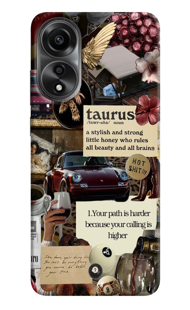 Taurus Zodiac Oppo A78 4G Back Cover