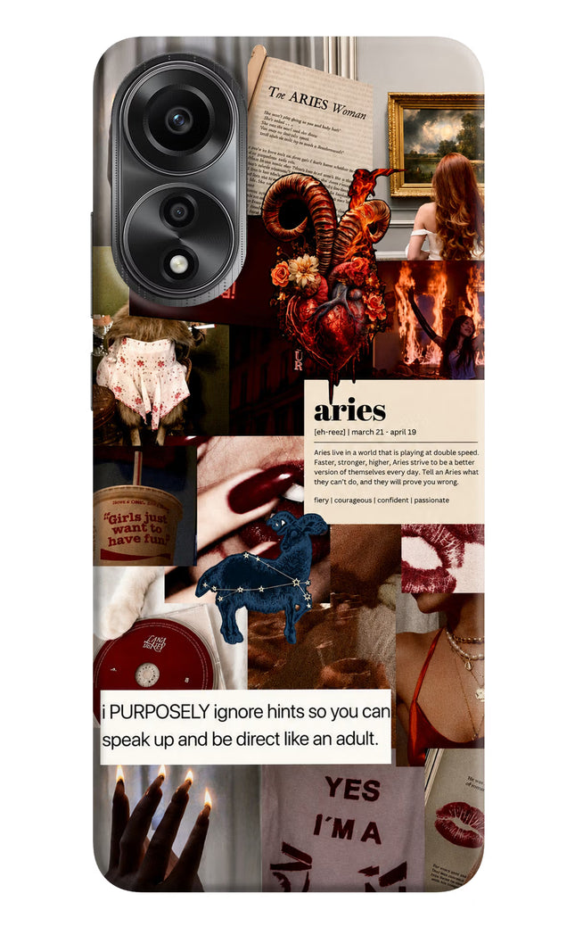 Zodiac Aries Oppo A78 4G Back Cover