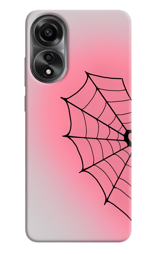 Pink Web Oppo A78 4G Back Cover