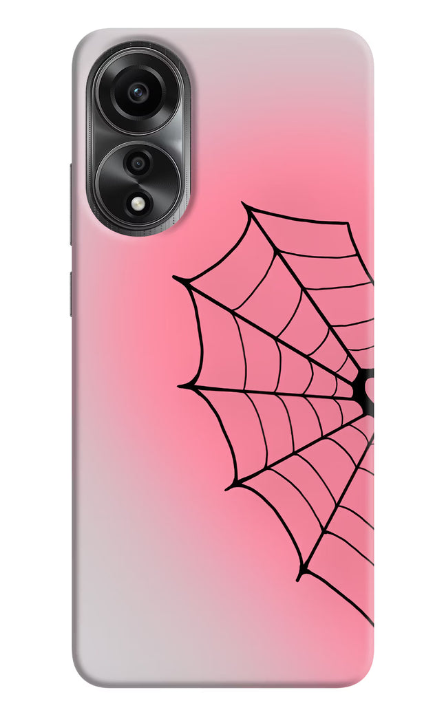 Pink Web Oppo A78 4G Hard Case Back Cover by Casekaro