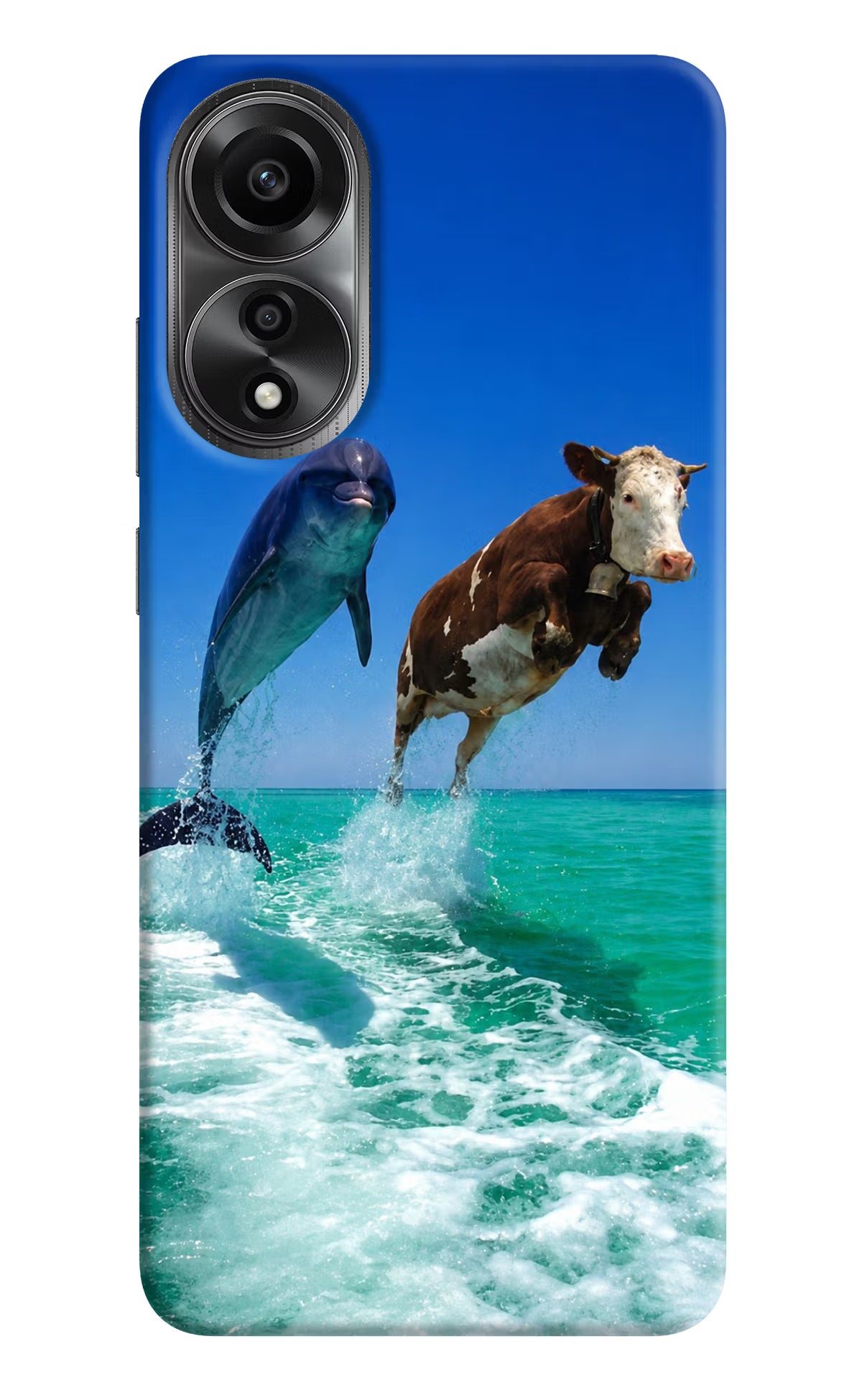 Dolphin vs Cow Oppo A78 4G Back Cover