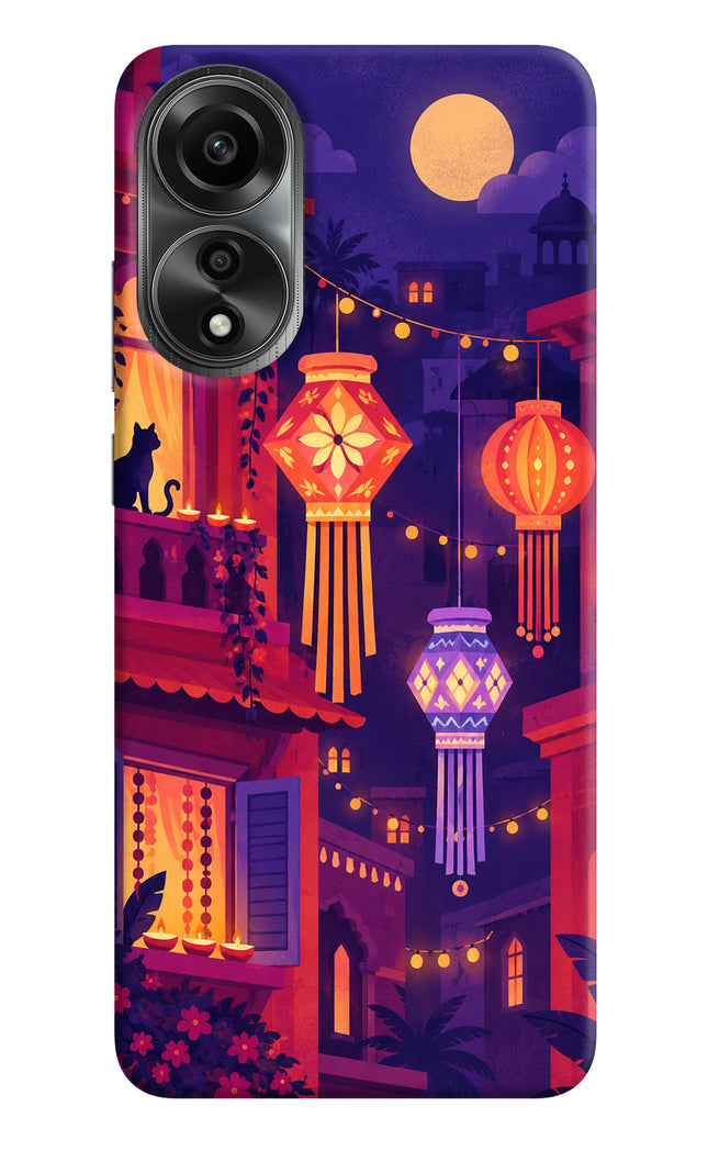Lantern Lane Oppo A78 4G Hard Case Back Cover by Casekaro