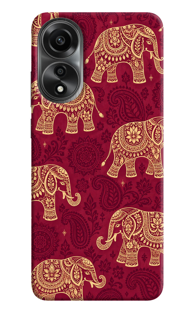 Maroon Elephant Oppo A78 4G Back Cover