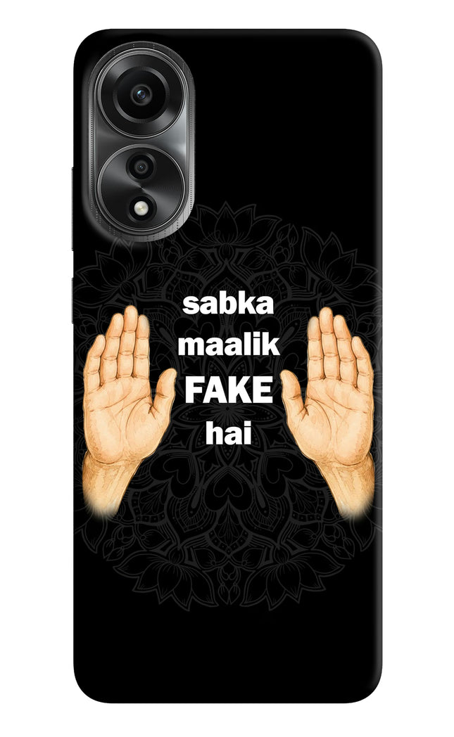 Sabka Malik Fake Oppo A78 4G Hard Case Back Cover by Casekaro