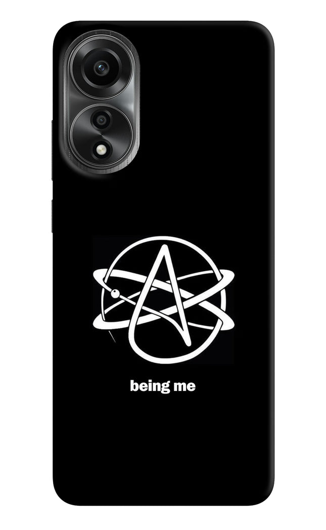 Atheist Symbol Oppo A78 4G Hard Case Back Cover by Casekaro