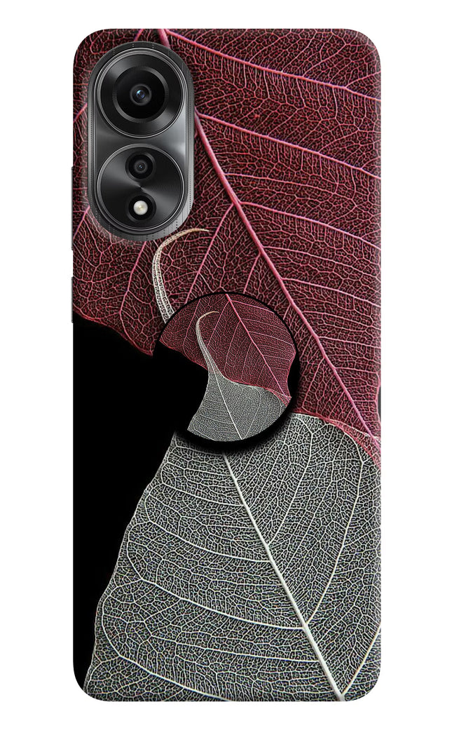 Leaf Pattern Oppo A78 4G Pop Case