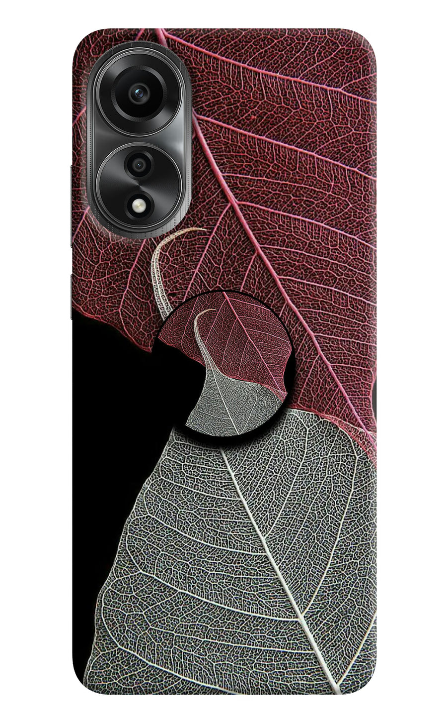 Leaf Pattern Oppo A78 4G Pop Case, Hard case