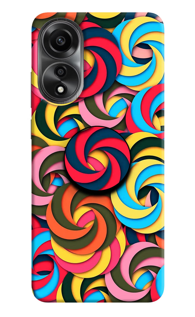 Spiral Pattern Oppo A78 4G Pop Case