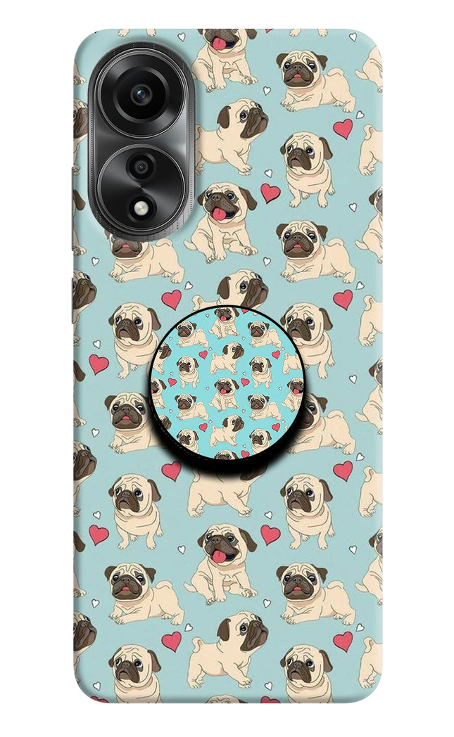 Pug Dog Oppo A78 4G Pop Case by Casekaro