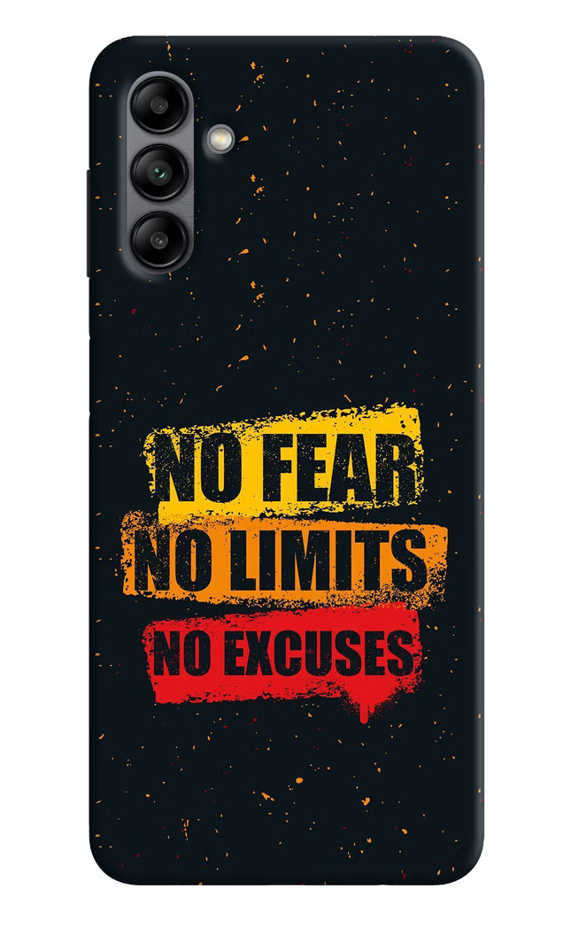 No Fear No Limits No Excuse Samsung A04s Back Cover
