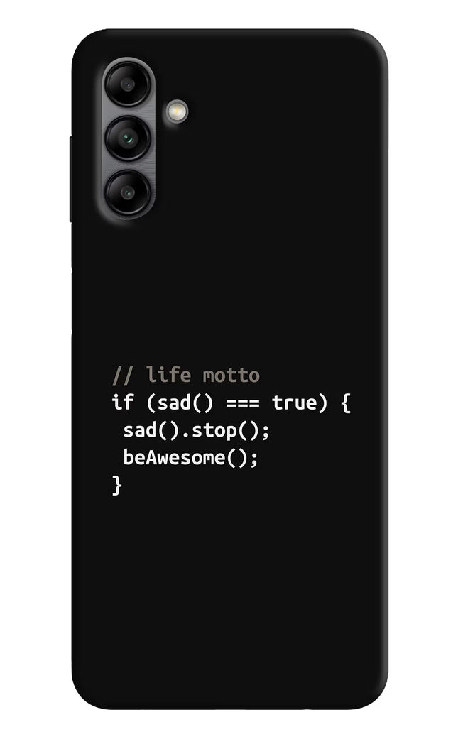 Life Motto Code Samsung A04s Back Cover