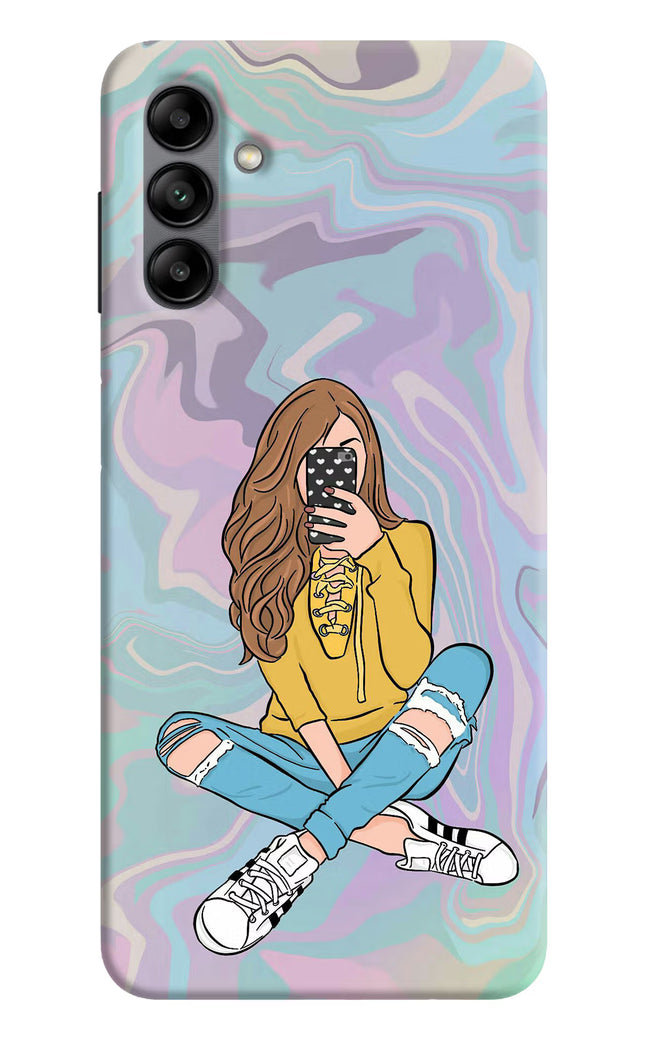 Selfie Girl Samsung A04s Back Cover