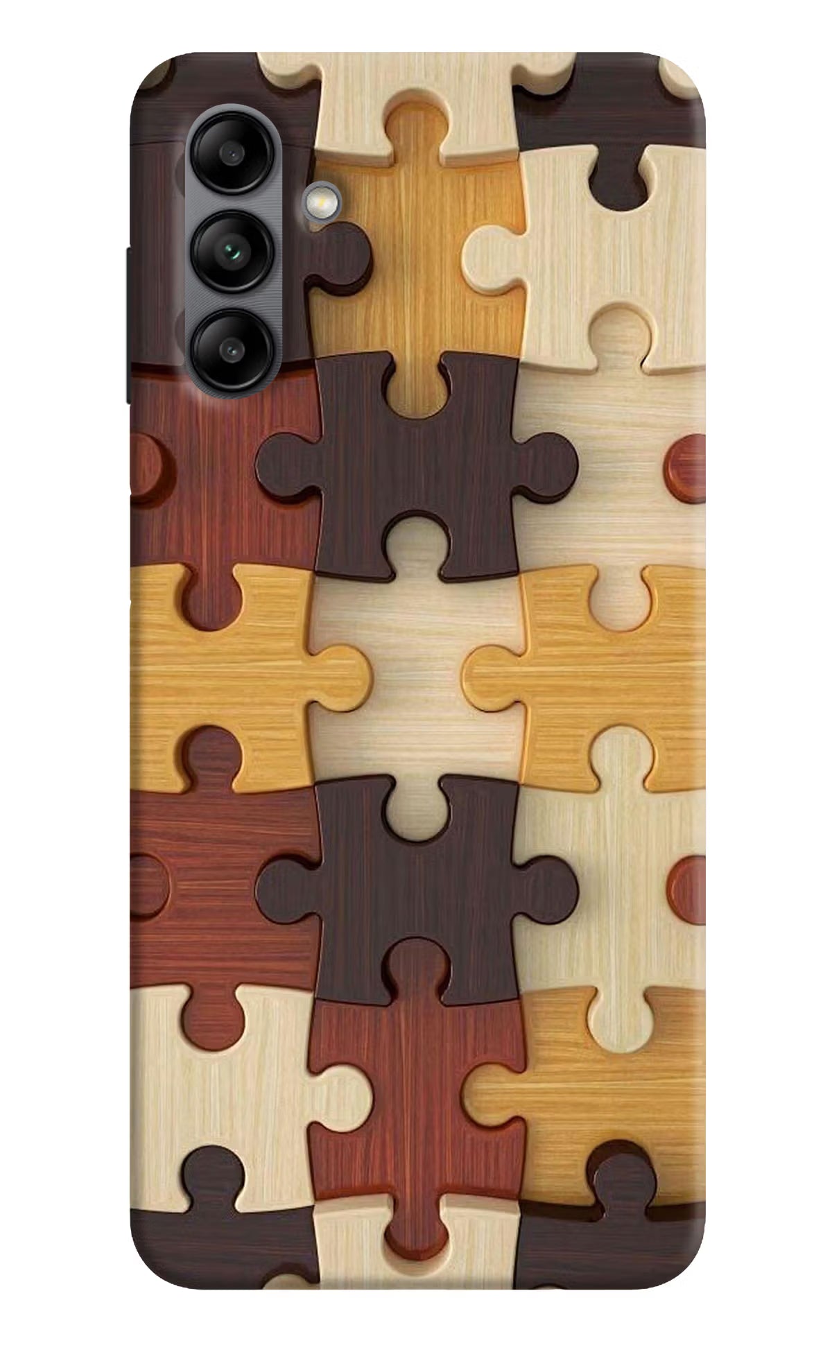 Wooden Puzzle Samsung A04s Back Cover