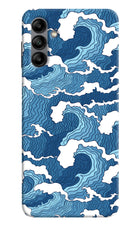 Blue Waves Samsung A04s Back Cover