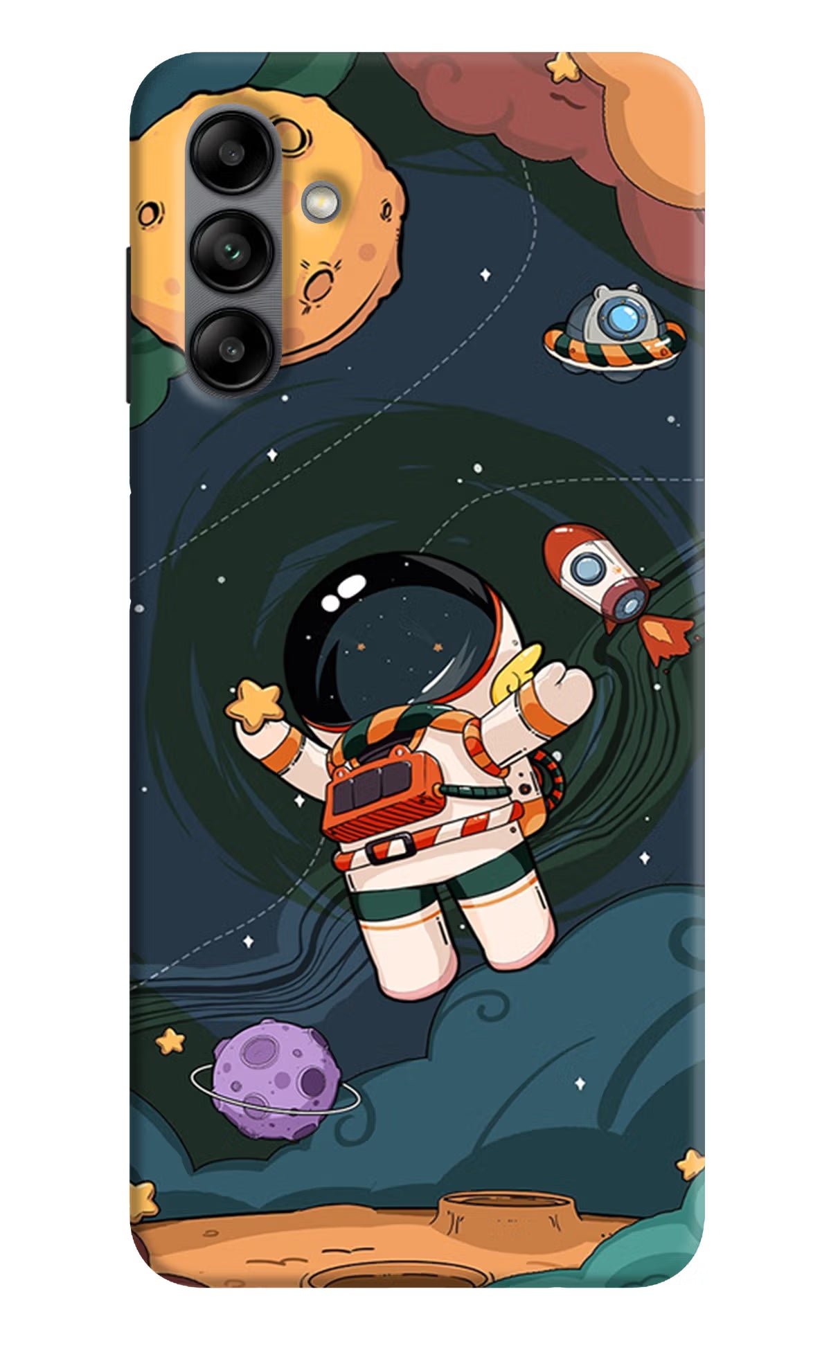Cartoon Astronaut Samsung A04s Back Cover