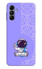 Cute Astronaut Chilling Samsung A04s Back Cover