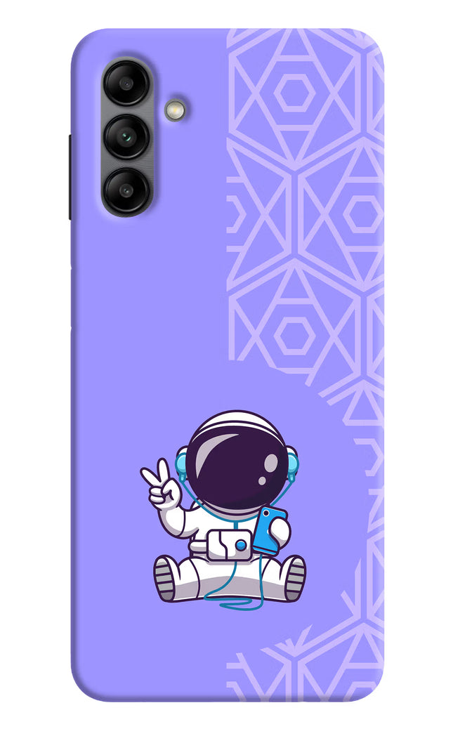Cute Astronaut Chilling Samsung A04s Back Cover
