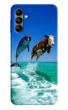 Dolphin vs Cow Samsung A04s Hard Case Back Cover by Casekaro