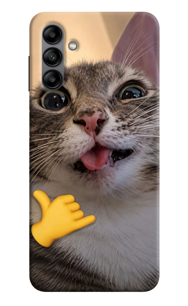 Silly Cat Call Samsung A04s Hard Case Back Cover by Casekaro