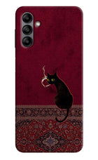Midnight Cat Samsung A04s Hard Case Back Cover by Casekaro