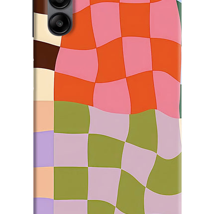 Wavy Grid Samsung A04s Hard Case Back Cover by Casekaro