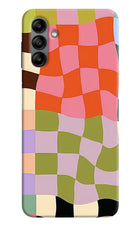 Wavy Grid Samsung A04s Hard Case Back Cover by Casekaro