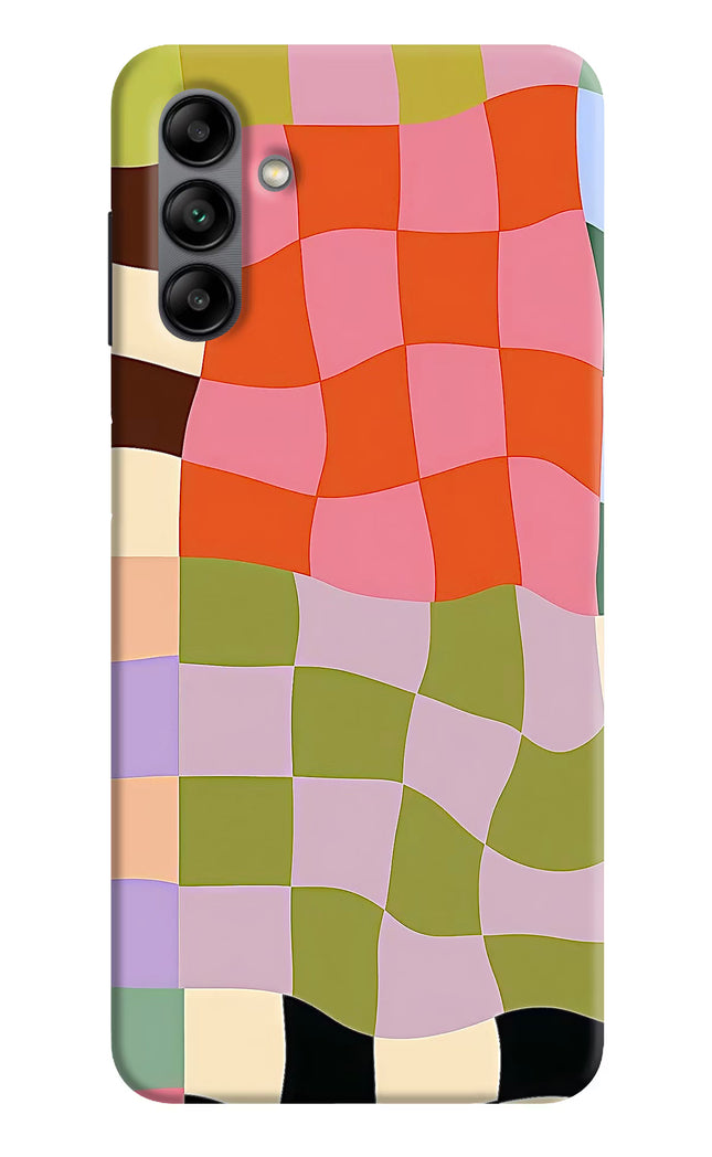 Wavy Grid Samsung A04s Hard Case Back Cover by Casekaro