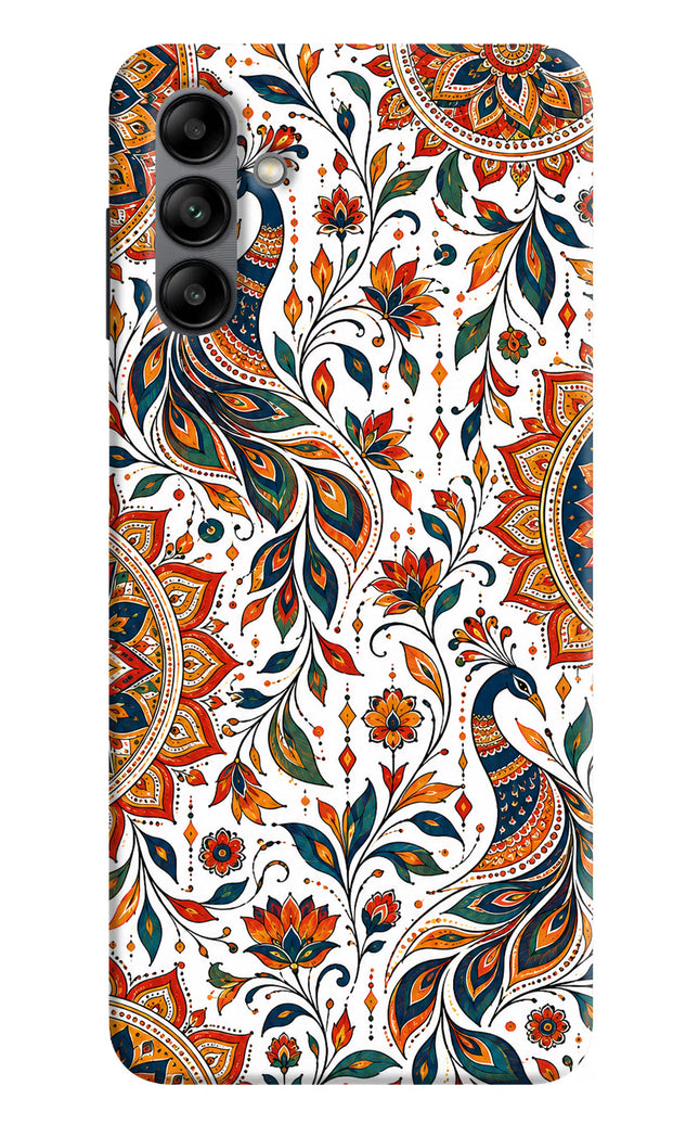 White Mayura Samsung A04s Hard Case Back Cover by Casekaro