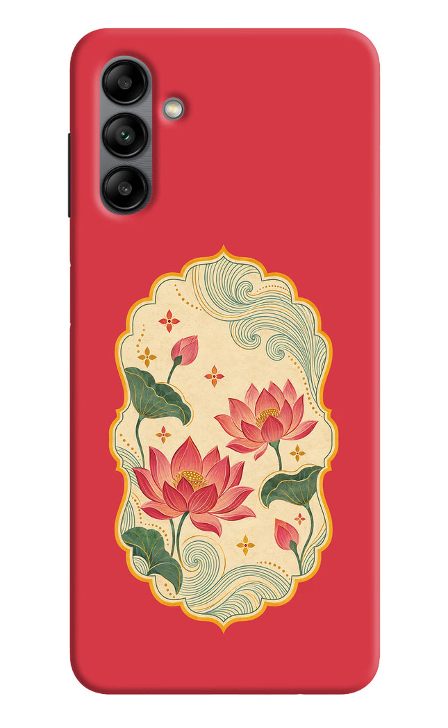 Pink Lotus Samsung A04s Hard Case Back Cover by Casekaro