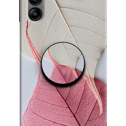 White Pink Leaf Samsung A04s Pop Case