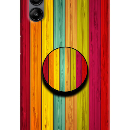 Multicolor Wooden Samsung A04s Pop Case