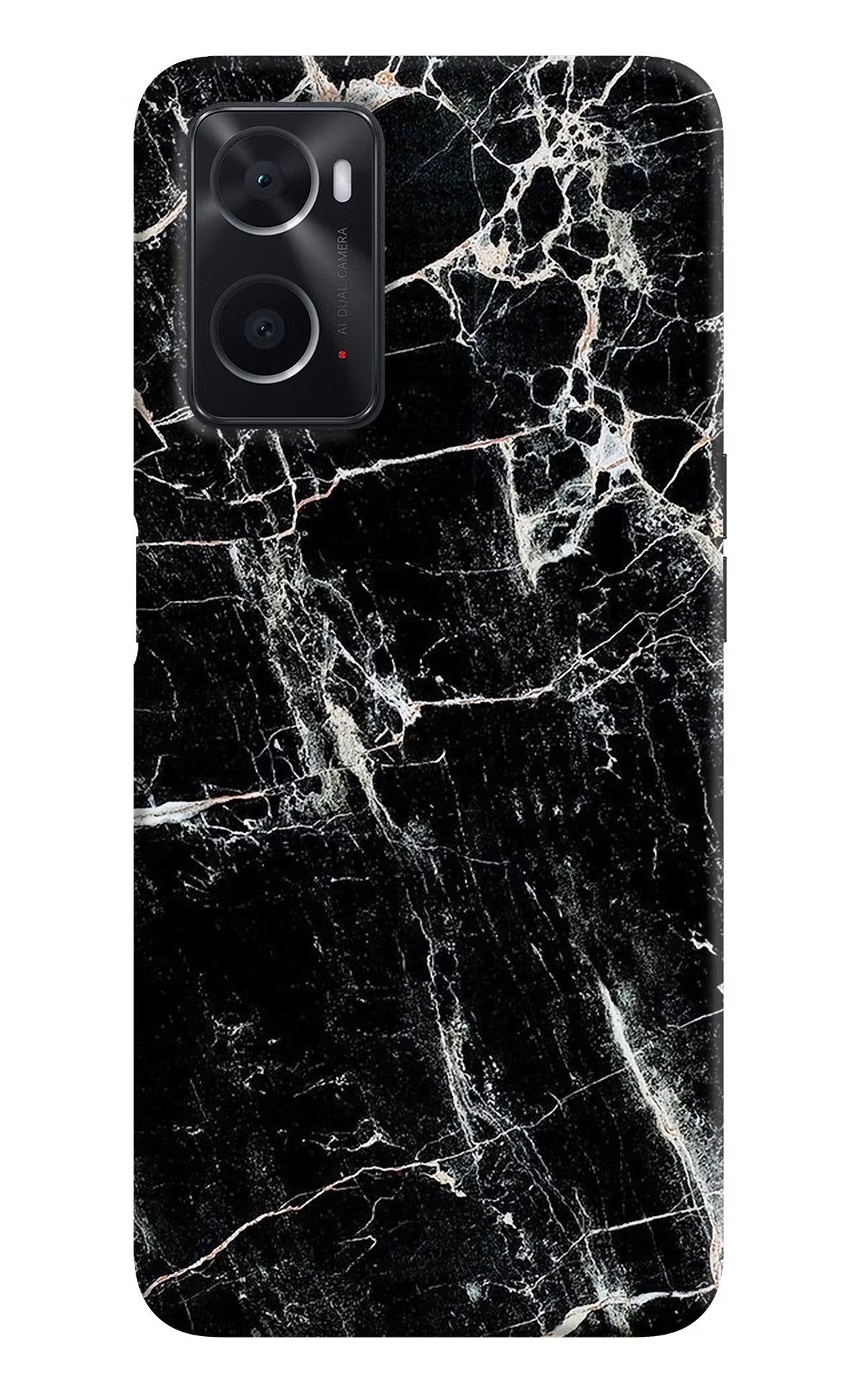 Black Marble Texture Oppo A76 Back Cover