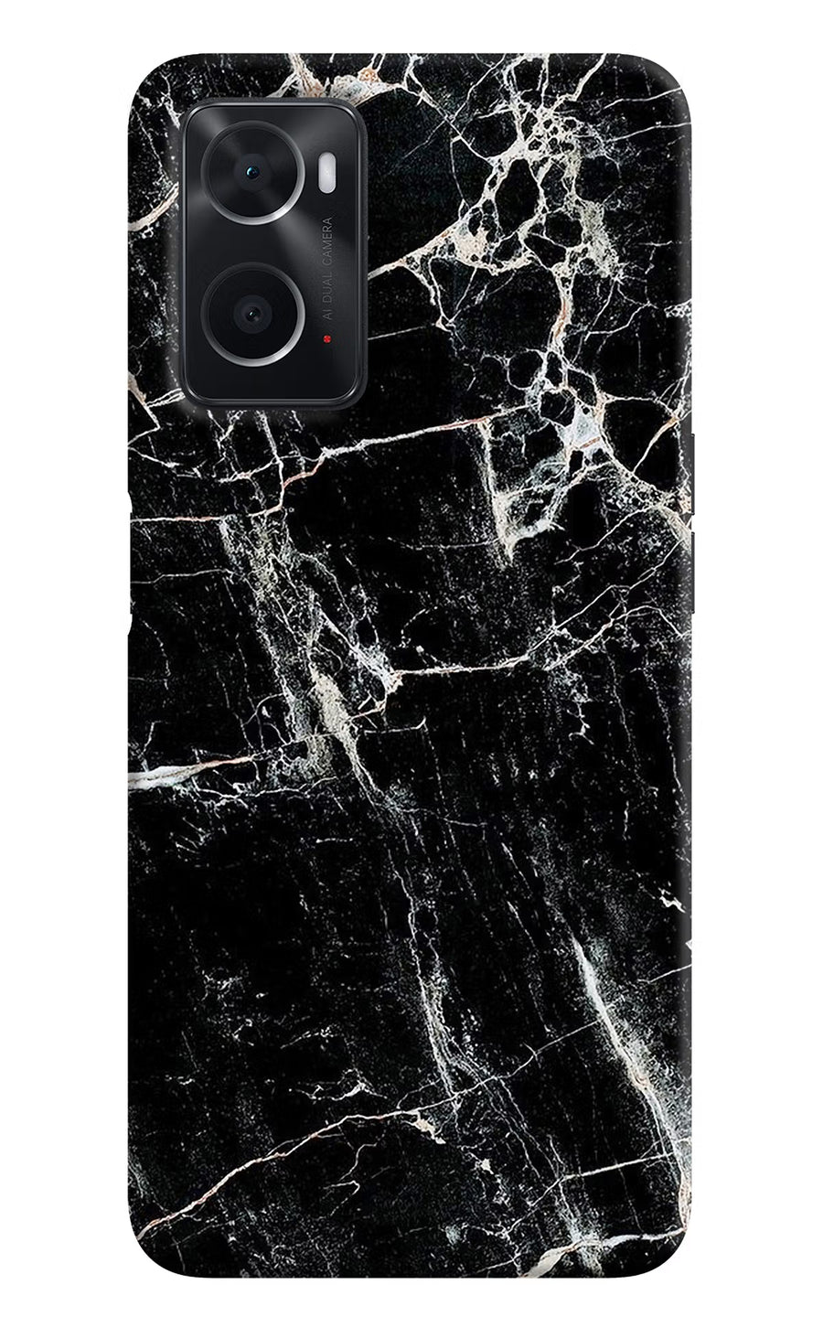 Black Marble Texture Oppo A76 Back Cover, Hard case