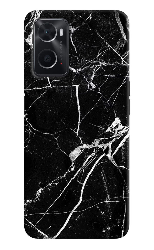 Black Marble Pattern Oppo A76 Back Cover