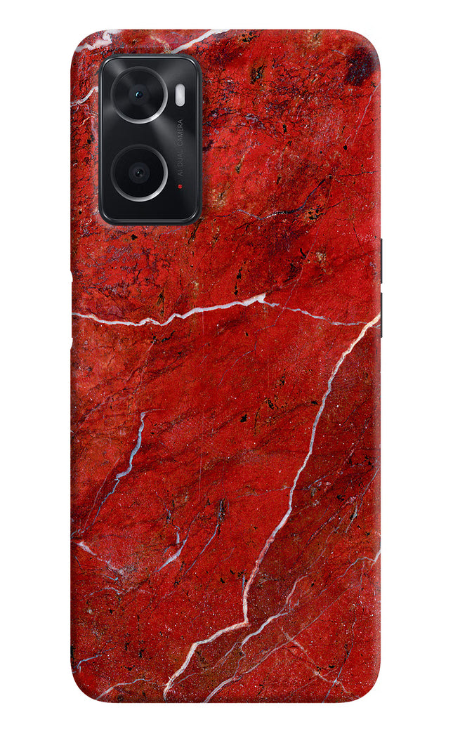 Red Marble Design Oppo A76 Back Cover