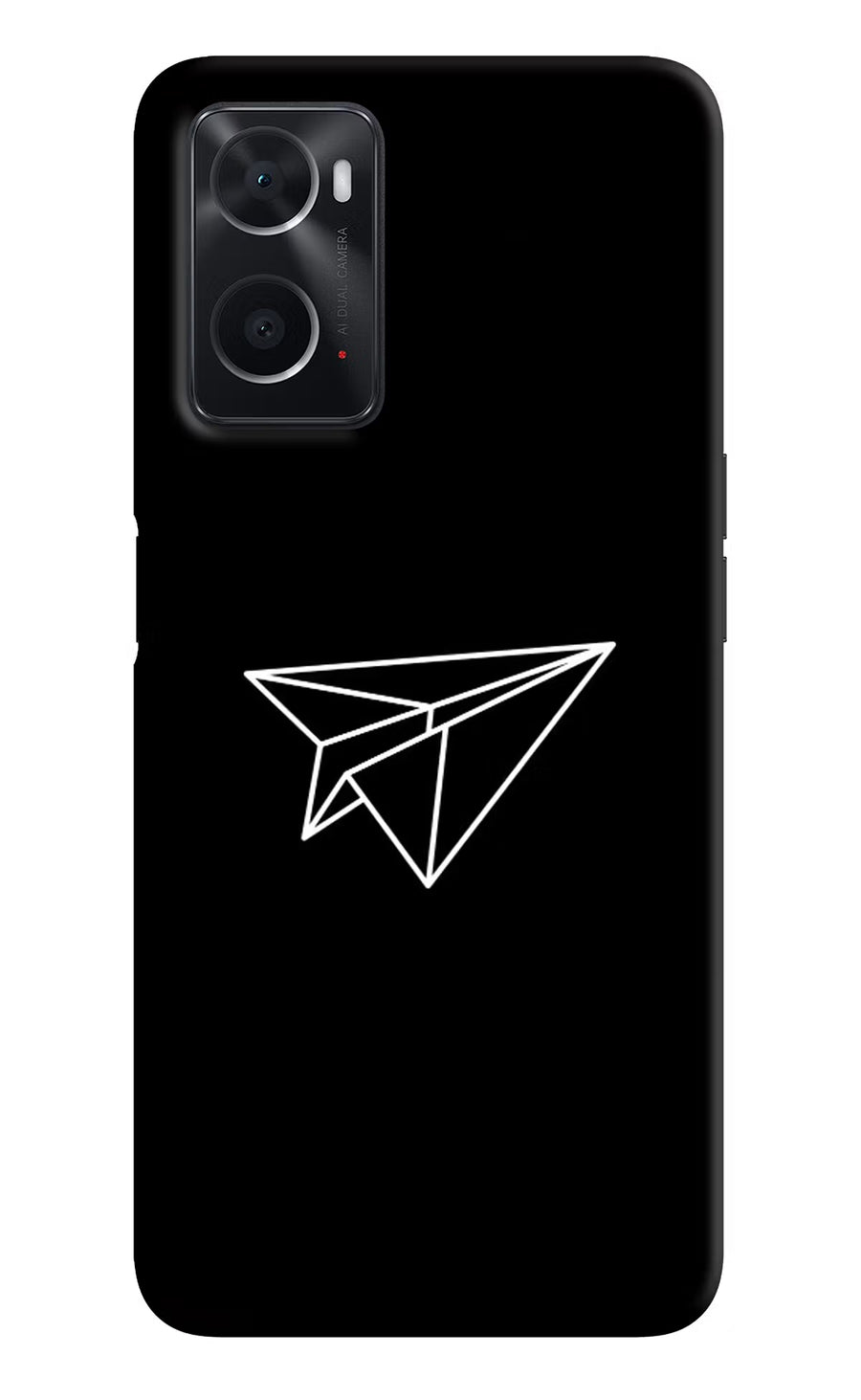 Paper Plane White Oppo A76 Back Cover, Hard case