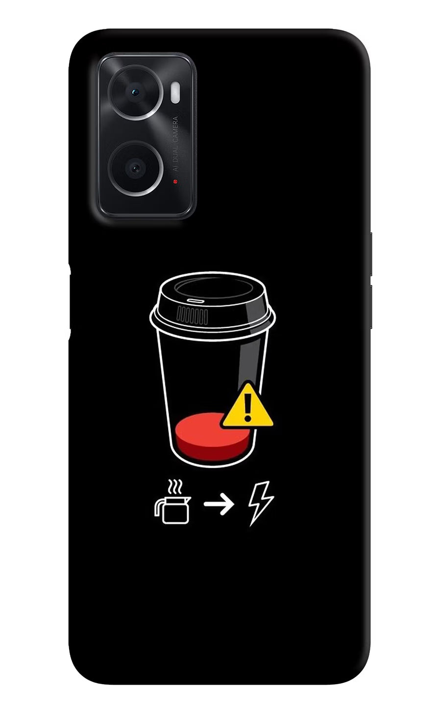 Coffee Oppo A76 Back Cover, Hard case