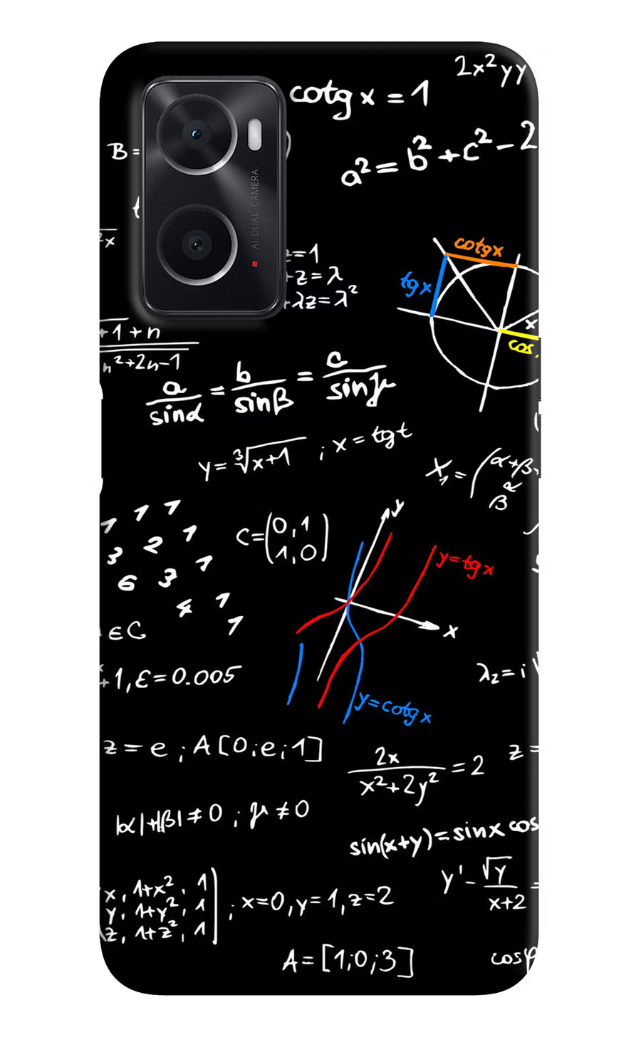 Mathematics Formula Oppo A76 Back Cover, Hard case