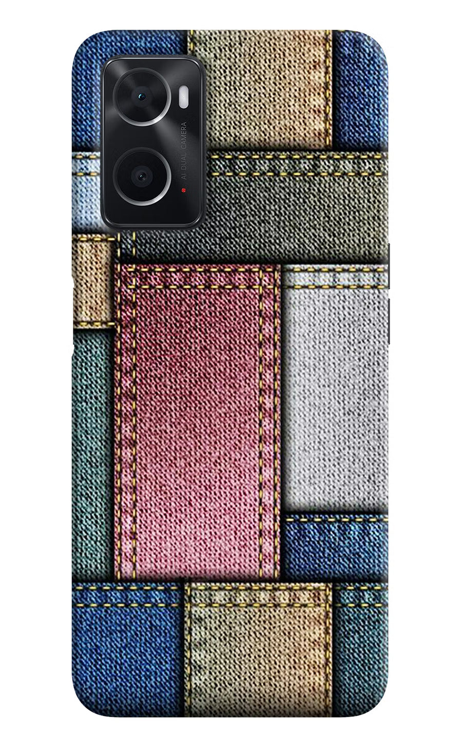 Multicolor Jeans Oppo A76 Back Cover, Hard case