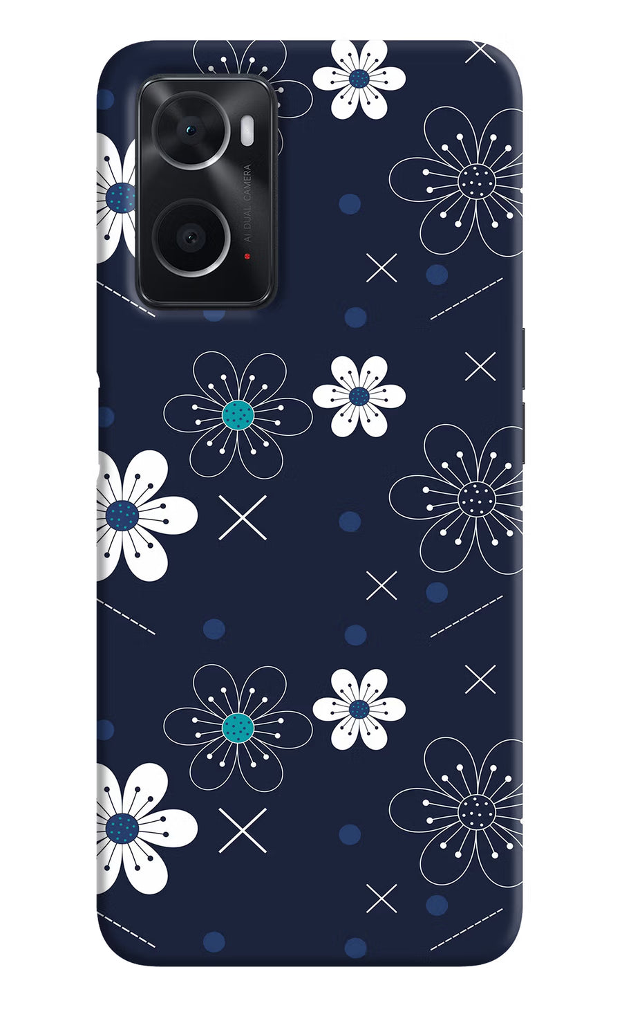Flowers Oppo A76 Back Cover, Hard case