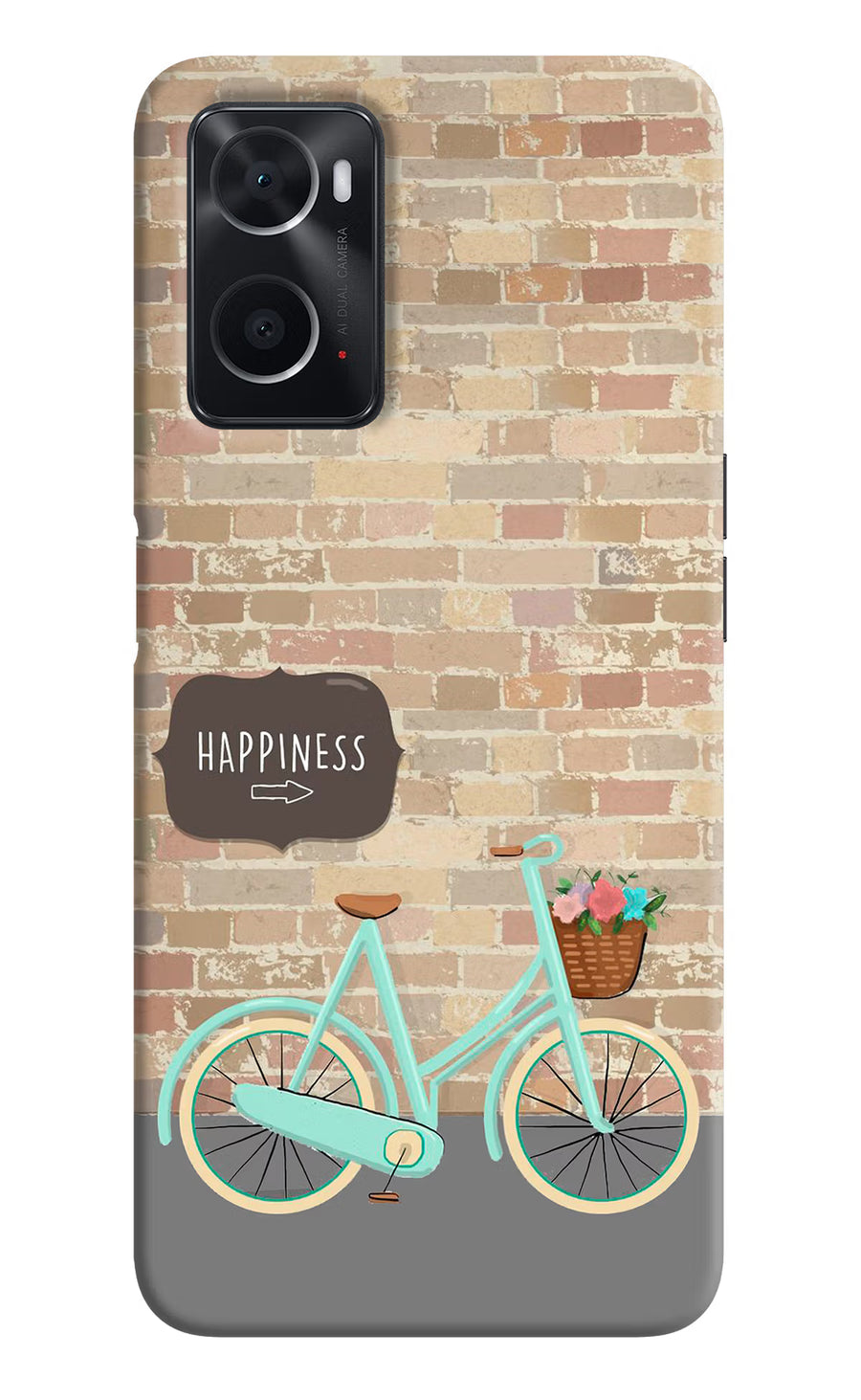 Happiness Artwork Oppo A76 Back Cover, Hard case
