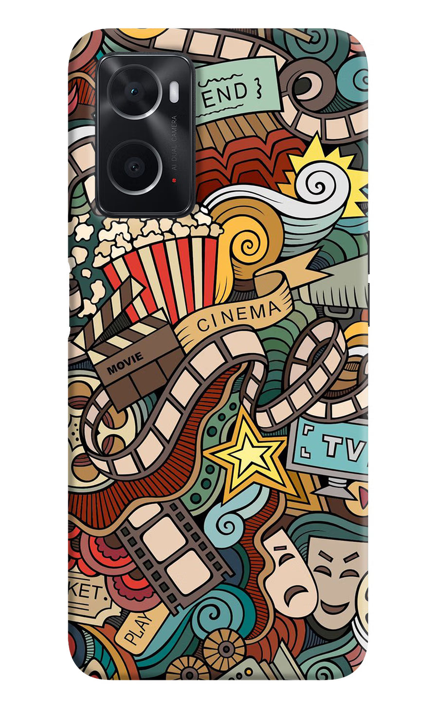 Cinema Abstract Oppo A76 Back Cover, Hard case