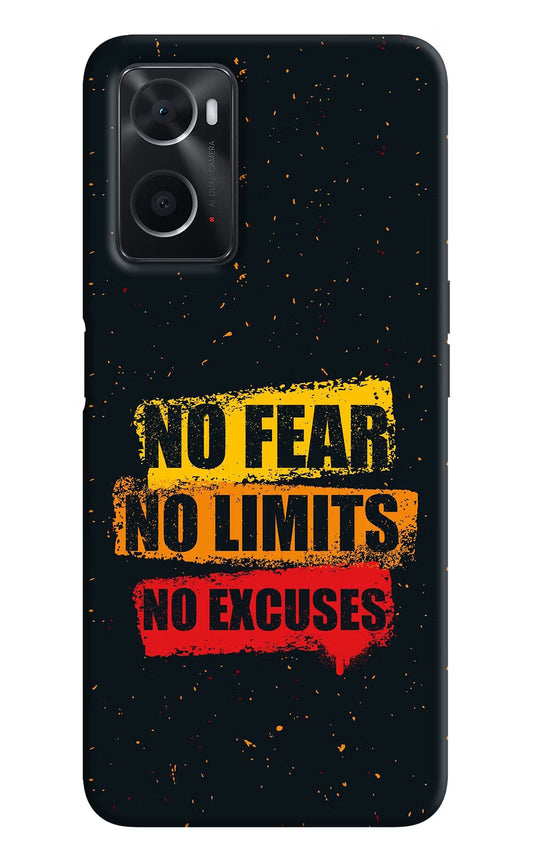 No Fear No Limits No Excuse Oppo A76 Back Cover